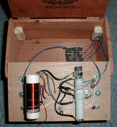 Crystal Radio in a Wooden Cigar Box